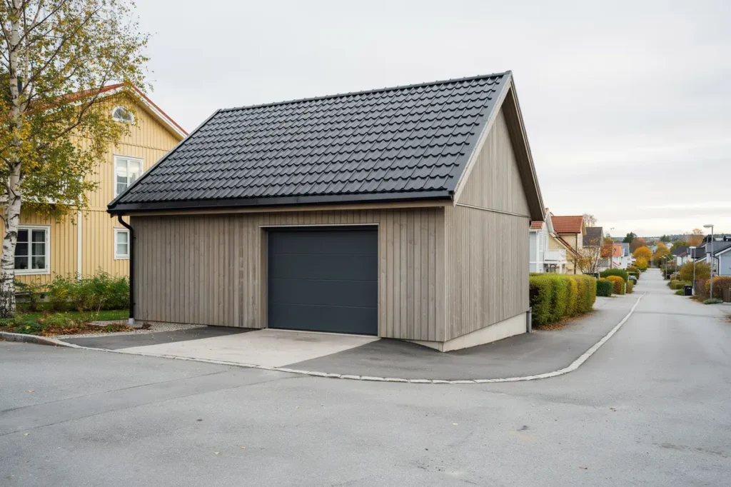 oml ggning av takpapp p friliggande garage i jakobsberg j rf lla